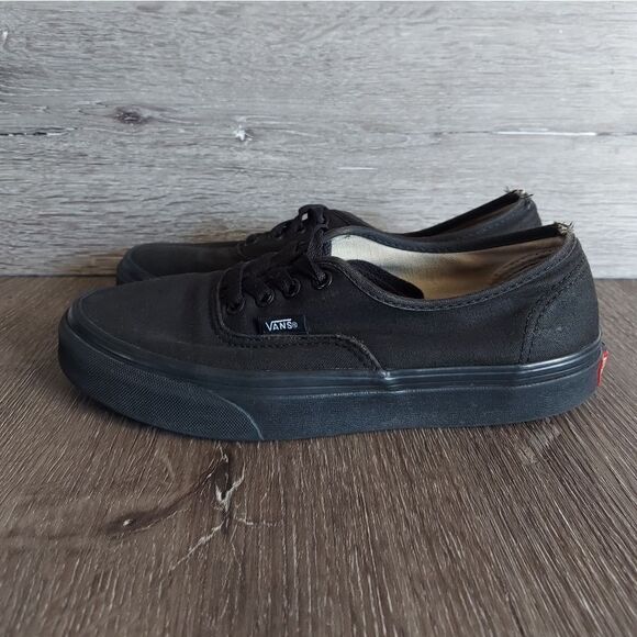Black Low Top Vans Unisex Men 6 Women 7.5 - Picture 4 of 10
